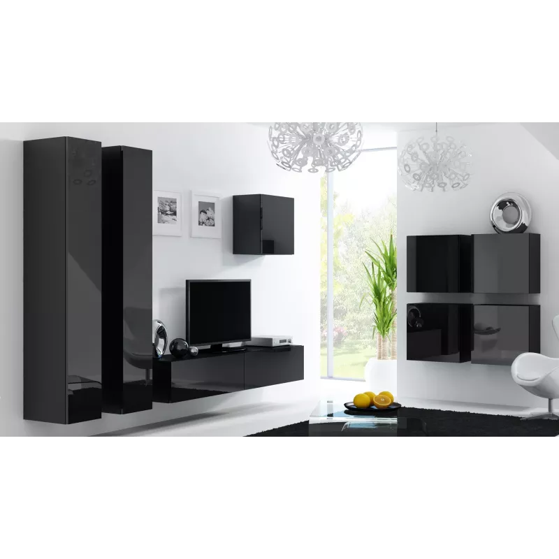 Cama TV-Ständer VIGO '180' 30/180/40 schwarz/schwarz glänzend