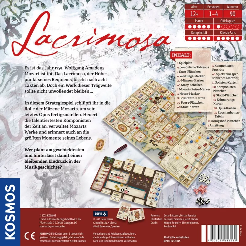 Lacrimosa, Brettspiel
