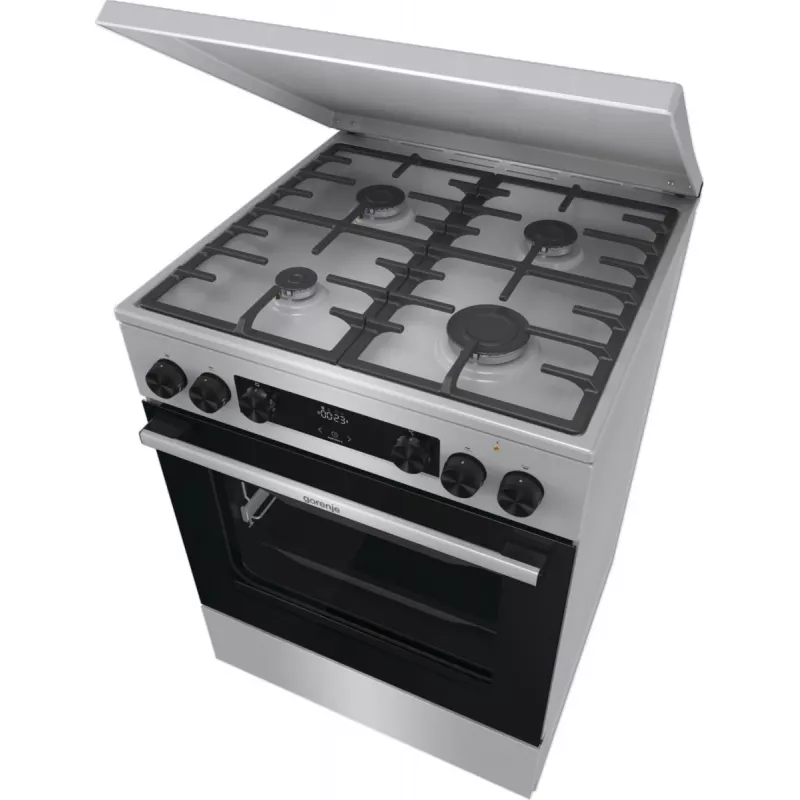 Gorenje GKS6C71XF Freistehender Herd mit Backofen Silber