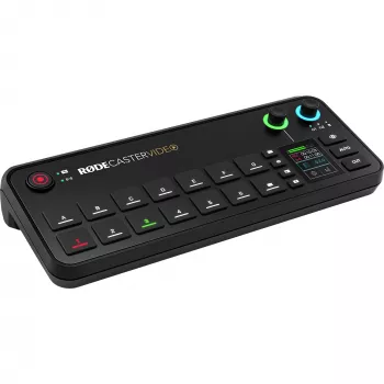 Rode RØDECaster Video Video- und Audioproduktionskonsole, bis zu 6 Videoquellen, zwei Vorverstärker, zwei interne drahtlose Empfänger