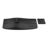 HP 960 Ergonomische kabellose Tastatur, Vollformat (100%), kabellos, RF Wireless + Bluetooth, Membran, Schwarz