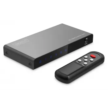 Digitus 4K HDMI Switch 3x1 Metall Schwarz 18 Gbit/s