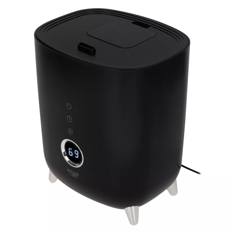 Adler | AD 7972 | Luftbefeuchter | 23 W | Wassertankkapazität 4 L | Geeignet für Räume bis 35 m² | Ultraschall | Befeuchtungsleistung 150-300 ml/h | Schwarz