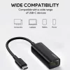 Ethernet Adapter Aukey CB-A30 USB‑C auf Gigabit RJ45 10/100/1000 Mbps, USB 3.0, Aluminium, LED-Anzeigen