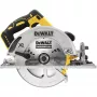 Kreissäge DeWALT DCS572NT — 18 V Li‑Ion, bürstenlos, 184 mm Sägeblatt, 58 mm Schnitttiefe (90°), 57° Neigung