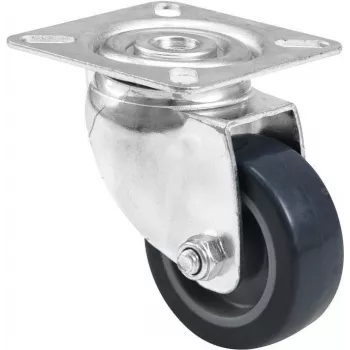Lenkrolle Roadinger 50 mm, grau — drehbare Ersatzrolle für Geräte und Möbel