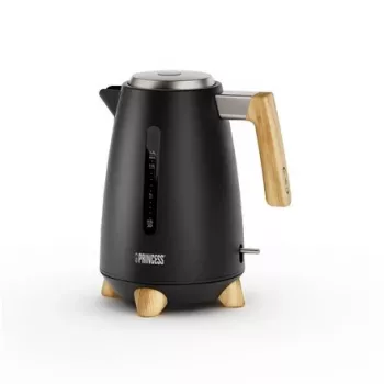 Wasserkocher Princess 1,7 L 3000 W, Edelstahlgehäuse, kabellos, beige/schwarz