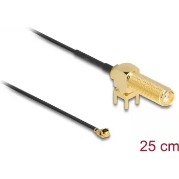 Koaxialkabel DeLOCK 12035 0,25 m RP-SMA I-PEX MHF1 Schwarz
