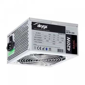 Akyga AK-B1-420 Netzteil 420 W 20+4 Pin ATX ATX Grau
