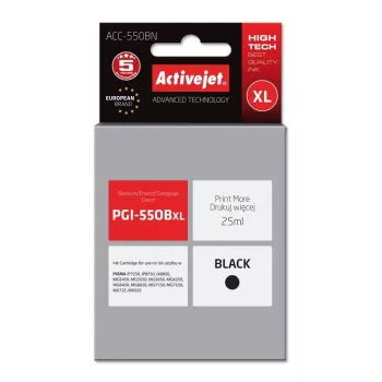 Activejet ACC-550BN Tintenpatrone (Ersatz für Canon PGI-550BK; Supreme; 25 ml; Schwarz)