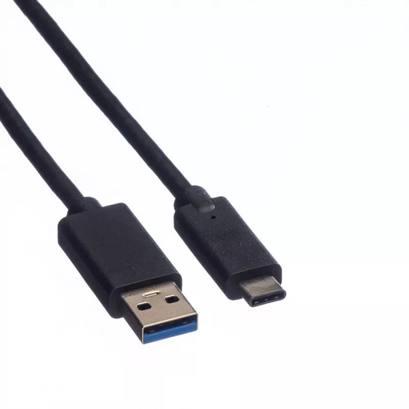 ROLINE - USB-Kabel - USB Typ C (M) - 9-polig USB Typ A (M) - 1 m (USB 3.1) - vergossen - Schwarz (11.02.9011)