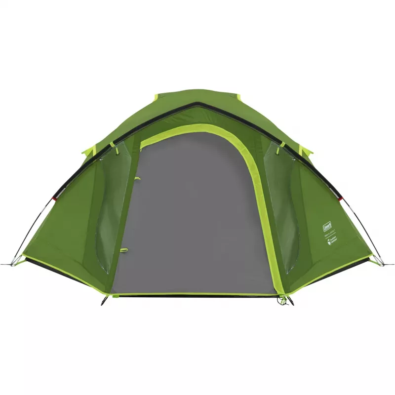 Coleman Dome Tent Darwin 4 Plus Schwarzout — 4-Personen-Tunnelzelt mit Vorraum, Dunkelgrün/Hellgrün