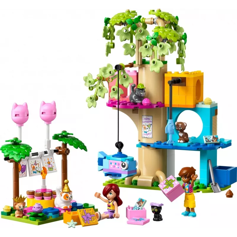 Konstruktionsspielzeug LEGO Friends 42666 Katzen-Geburtstagsparty-Baumhaus-Spielset, 321 Teile, 6+ Jahre, 180×160×100 mm