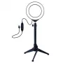 LED-Ringleuchte 12 cm mit Tischstativ bis 24,5 cm, USB