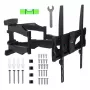 Wand-TV-Halterung MACLEAN MC-781 für Bildschirme von 66–177,8 cm (26–70 Zoll), neigbar -12–2°, VESA 100x100–400x400, max. Belastbarkeit 45 kg, schwarz