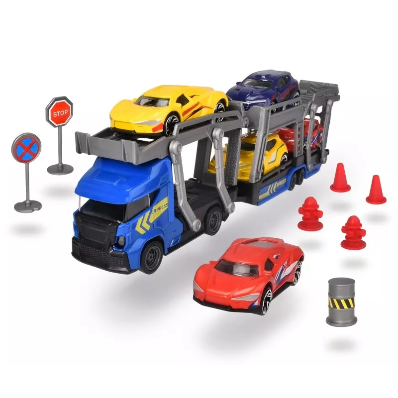 Mechanisches Spielzeugset Dickie City Set 203745012 mit Fahrzeugen und Zubehör