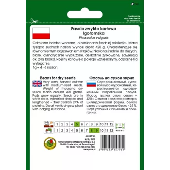 Saatgutpackung Seklos LT PNOS — Trockenbohnen 'Igłomska' Samen, 50 g