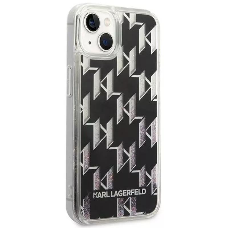 Karl Lagerfeld KLHCP14MLMNMK iPhone 14 Plus 6.7 Hartschale schwarz / schwarz Liquid Glitter Monogram