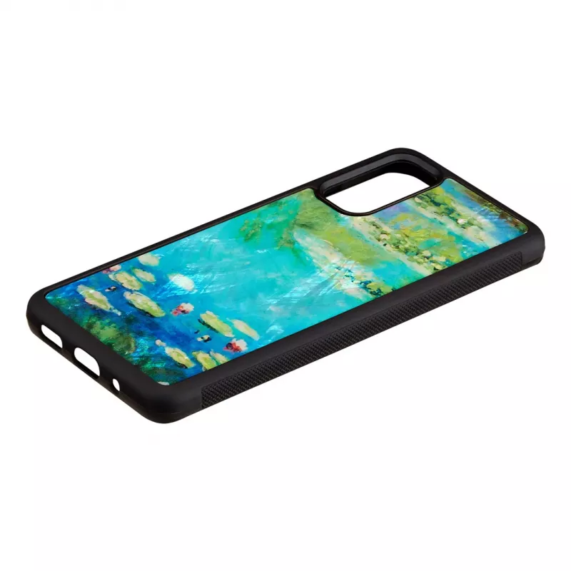Schutzhülle iKins für Samsung Galaxy S20 — Design Schwarz Water Lilies