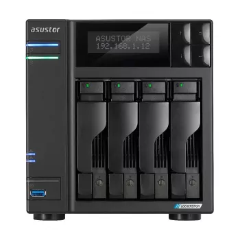 Asustor LOCKERSTOR 4 Gen2 (AS6704T) NAS Desktop Intel® Celeron® N N5105 4 GB DDR4 0 TB ADM Schwarz