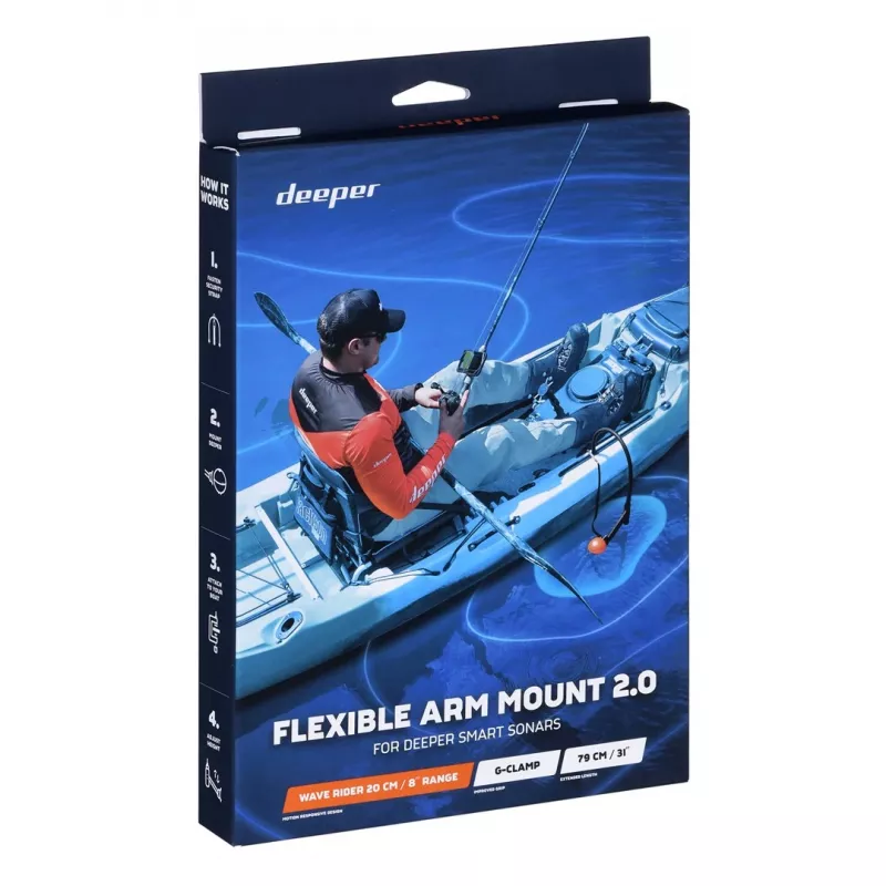 Deeper Flex Arm 2.0 Active Halter Radar Schwarz