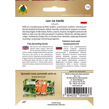 Sprossensamen Apte Flachs (Lein) 10 g — essbare Leinsamen zum Keimen mit nussigem Geschmack