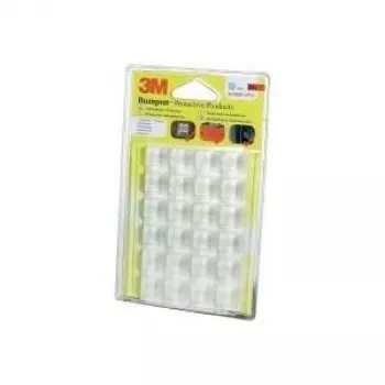 Selbstklebende quadratische Gerätefüße 3M SJ 5323 MPCB, transparent, Ø 20,6 mm × H 7,6 mm, Packung 24