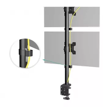 Maclean TV-Halterung 13-27 Zoll MC-966 (Tisch, 27), Monitorständer, Schwarz