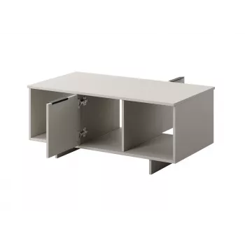Couchtisch cama meble ALMA 100×55×55 cm, rechteckige beige Tischplatte, Kaschmir-Finish
