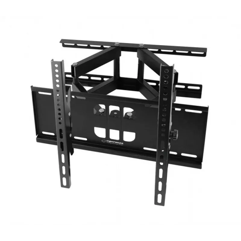 TV-Wandhalterung Esperanza TITAN für 26–70 Zoll (66–177,8 cm), neigbar ±15°, schwenkbar 120°, VESA bis 400×400, max. Traglast 55 kg, schwarz