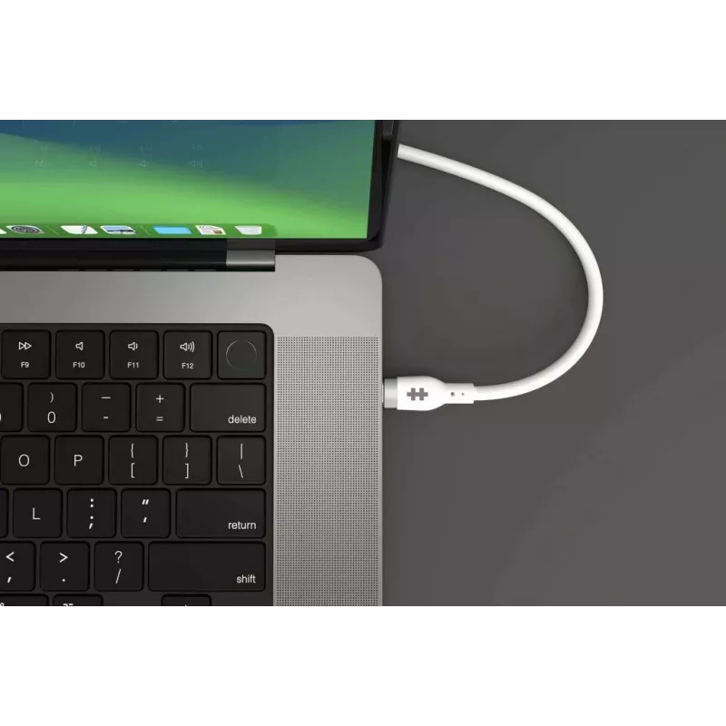 HYPER HyperJuice 240W Silikon USB-C auf USB-C Kabel (0,9 m/1 m) - Weiß
