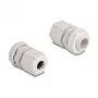 Kabelverschraubung M12 DELOCK grau Kunststoff 10er-Pack
