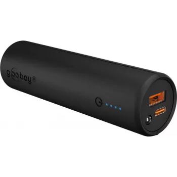 Goobay Bike Powerbank 5.0 mit verstärkter Halterung für Fahrradlenker | 60656 | 5000 mAh | Schwarz