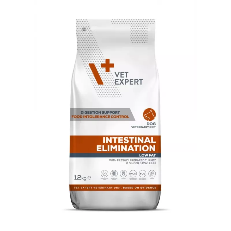 VET EXPERT Veterinary Diet Intestinal Elimination Dog – Trockenfutter für Hunde – 12 kg