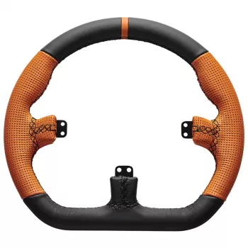 Sim-Racing-Lenkradkranz Asetek SimSports GT Rim Closed D Leder orange