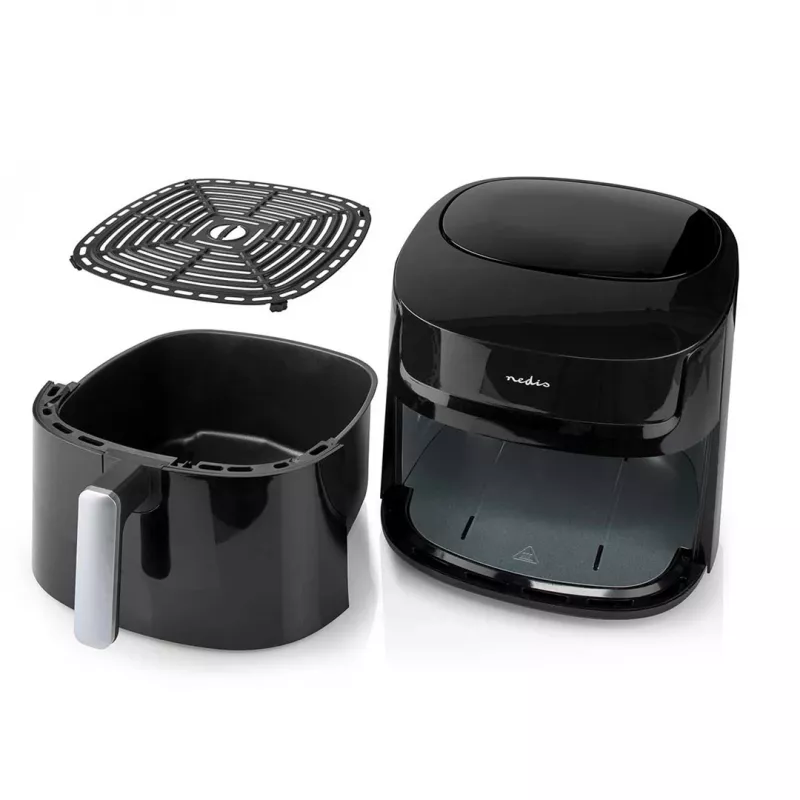 Nedis KAAF170BK Fritteuse Einzeln 7,2 l Standgerät 1800 W Heißluftfritteuse Schwarz