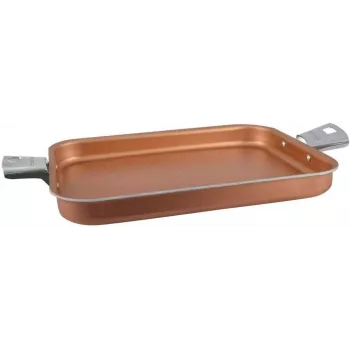 Rechteckige Steak-Grillpfanne Pensofal Cuprum 35×26 cm, antihaftbeschichtete Bratpfanne