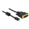 Videokabel-Adapter DeLOCK 83586 Micro-HDMI auf DVI-D 2 m Schwarz
