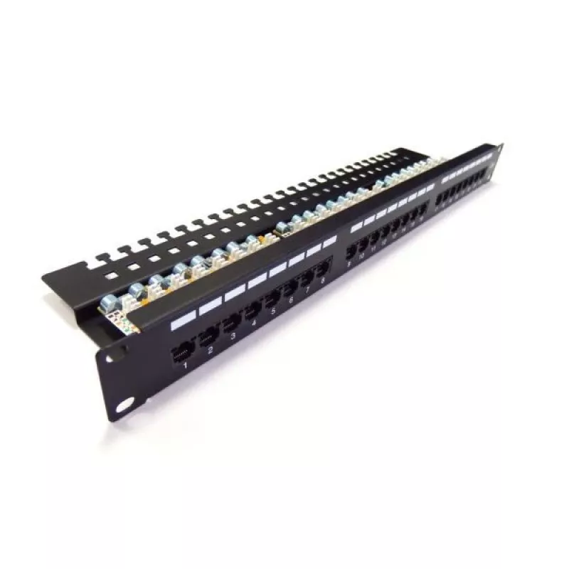 DIGITUS Professional DN-91624U - Patch Panel - RJ-45 X 24 - Schwarz, RAL 9005 - 1U (19 inch)