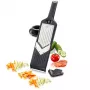 Manuelle Schneidemaschine GEFU Julienne VIOLI 2.0 – manueller Lebensmittelschneider, 5 Schneidpositionen, 1–5 mm, Edelstahlklingen, Gehäuse aus ABS/Edelstahl, schwarz