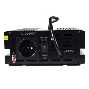 Spannungswandler Grün Cell INV07, DC 12 V auf AC 230 V, 300 W, 50 Hz, Typ-C-Stecker, schwarz