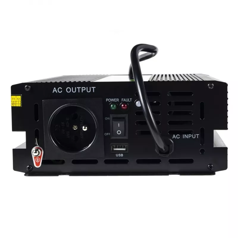 Spannungswandler Grün Cell INV07, DC 12 V auf AC 230 V, 300 W, 50 Hz, Typ-C-Stecker, schwarz