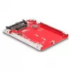 DeLOCK 2,5-Zoll-Konverter U.3 SFF-8639 auf M.2 NVMe Key M 7 mm Rot
