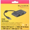 DeLOCK - Externer Videoadapter - VL101 - USB-C 3.1 - HDMI - Grau - Retail (62991)
