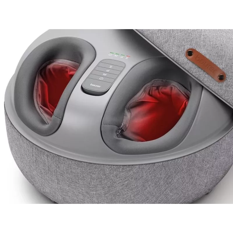 Beurer Shiatsu Fußmassagegerät FM 120 2-in-1 grau — elektrisches Fuß- und Knöchelmassagegerät, Shiatsu-Rollen, einstellbare Intensität