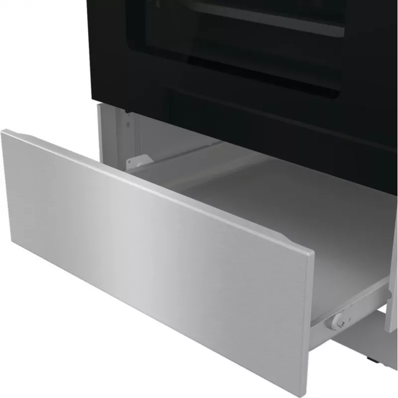 Gorenje GKS5C71XF freistehender Herd mit Backofen Silber