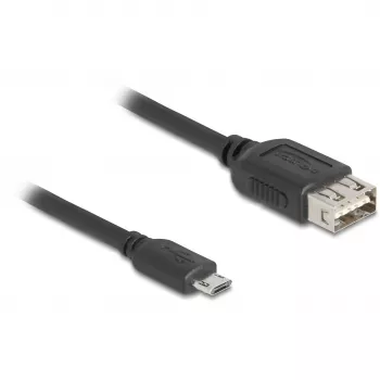 DeLOCK 81518 USB-Kabel USB 2.0 1 m Micro-USB B USB A Schwarz