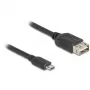 DeLOCK 81518 USB-Kabel USB 2.0 1 m Micro-USB B USB A Schwarz