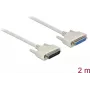 Serielles Kabel DELOCK 83207, D-Sub 25-polig auf D-Sub 25-polig, beige, 2 m