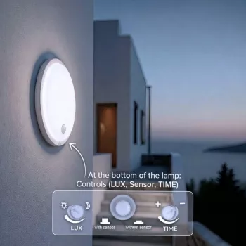 LED-Lampe mit PIR-Sensor MACLEAN MCE525 W — LED-Außenleuchte mit Bewegungssensor